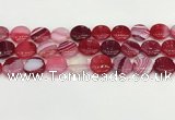 CAA4607 15.5 inches 16mm flat round banded agate beads wholesale