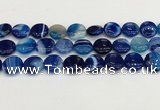 CAA4609 15.5 inches 16mm flat round banded agate beads wholesale