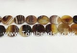 CAA4628 15.5 inches 25mm flat round banded agate beads wholesale