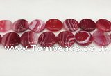 CAA4631 15.5 inches 25mm flat round banded agate beads wholesale