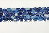 CAA4650 15.5 inches 10*14mm oval banded agate beads wholesale