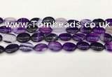 CAA4654 15.5 inches 12*16mm oval banded agate beads wholesale