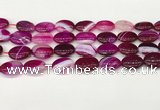 CAA4663 15.5 inches 13*18mm oval banded agate beads wholesale