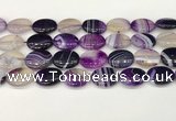 CAA4670 15.5 inches 15*20mm oval banded agate beads wholesale