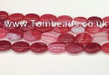 CAA4672 15.5 inches 15*20mm oval banded agate beads wholesale