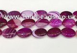 CAA4679 15.5 inches 18*25mm oval banded agate beads wholesale