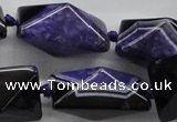 CAA469 15.5 inches 19*19*30mm pyramid agate druzy geode beads