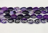 CAA4695 15.5 inches 12*16mm flat teardrop banded agate beads wholesale
