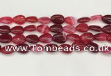 CAA4697 15.5 inches 12*16mm flat teardrop banded agate beads wholesale