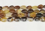 CAA4702 15.5 inches 13*18mm flat teardrop banded agate beads wholesale