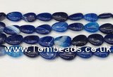 CAA4715 15.5 inches 15*20mm flat teardrop banded agate beads wholesale