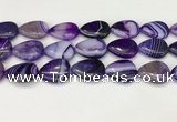 CAA4719 15.5 inches 18*25mm flat teardrop banded agate beads wholesale