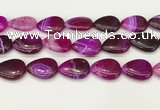 CAA4720 15.5 inches 18*25mm flat teardrop banded agate beads wholesale