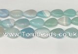 CAA4722 15.5 inches 18*25mm flat teardrop banded agate beads wholesale
