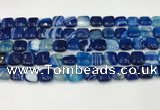 CAA4731 15.5 inches 10*10mm square banded agate beads wholesale