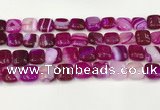 CAA4736 15.5 inches 12*12mm square banded agate beads wholesale