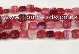 CAA4737 15.5 inches 12*12mm square banded agate beads wholesale