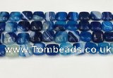 CAA4739 15.5 inches 12*12mm square banded agate beads wholesale