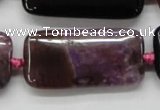 CAA474 15.5 inches 20*40mm rectangle agate druzy geode beads