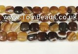 CAA4741 15.5 inches 14*14mm square banded agate beads wholesale