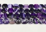 CAA4742 15.5 inches 14*14mm square banded agate beads wholesale