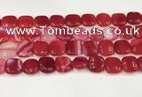 CAA4744 15.5 inches 14*14mm square banded agate beads wholesale