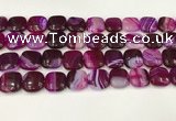 CAA4751 15.5 inches 16*16mm square banded agate beads wholesale