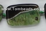 CAA477 15.5 inches 25*40mm rectangle agate druzy geode beads