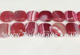 CAA4776 15.5 inches 25*25mm square banded agate beads wholesale