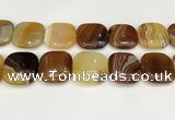 CAA4781 15.5 inches 30*30mm square banded agate beads wholesale