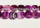 CAA4783 15.5 inches 30*30mm square banded agate beads wholesale