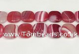 CAA4784 15.5 inches 30*30mm square banded agate beads wholesale