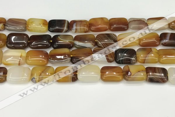 CAA4797 15.5 inches 12*16mm rectangle banded agate beads wholesale