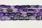 CAA4798 15.5 inches 12*16mm rectangle banded agate beads wholesale