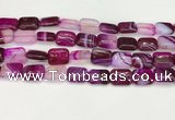 CAA4799 15.5 inches 12*16mm rectangle banded agate beads wholesale