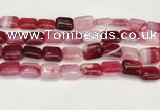 CAA4800 15.5 inches 12*16mm rectangle banded agate beads wholesale