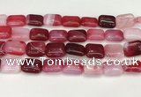 CAA4808 15.5 inches 13*18mm rectangle banded agate beads wholesale