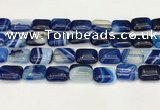 CAA4810 15.5 inches 13*18mm rectangle banded agate beads wholesale