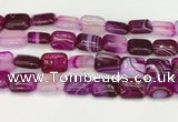 CAA4815 15.5 inches 15*20mm rectangle banded agate beads wholesale