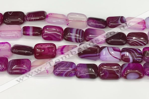 CAA4815 15.5 inches 15*20mm rectangle banded agate beads wholesale