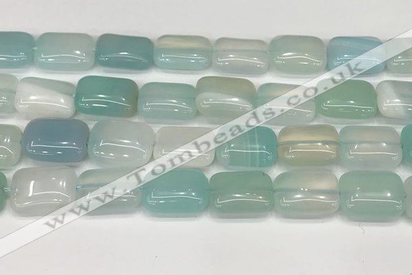 CAA4817 15.5 inches 15*20mm rectangle banded agate beads wholesale