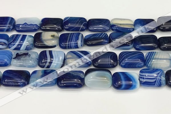 CAA4818 15.5 inches 15*20mm rectangle banded agate beads wholesale