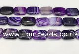 CAA4822 15.5 inches 18*25mm rectangle banded agate beads wholesale