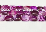 CAA4823 15.5 inches 18*25mm rectangle banded agate beads wholesale