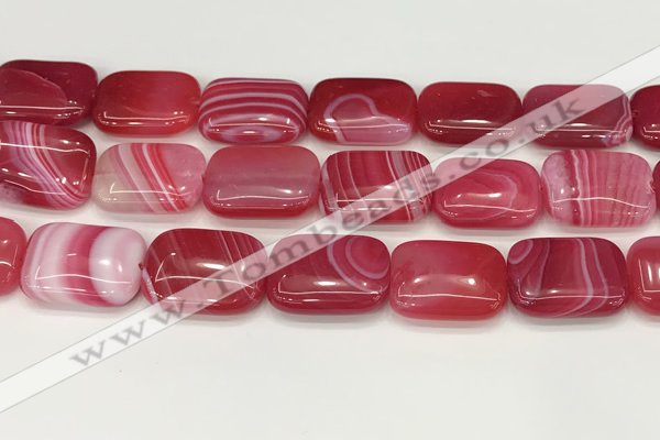 CAA4824 15.5 inches 18*25mm rectangle banded agate beads wholesale