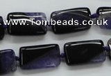 CAA483 15.5 inches 12*20mm rectangle agate druzy geode beads