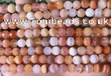 CAA4855 15.5 inches 6mm faceted round botswana agate beads