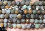 CAA4862 15.5 inches 10mm faceted round ocean agate beads