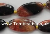 CAA488 15.5 inches 15*30mm oval agate druzy geode beads