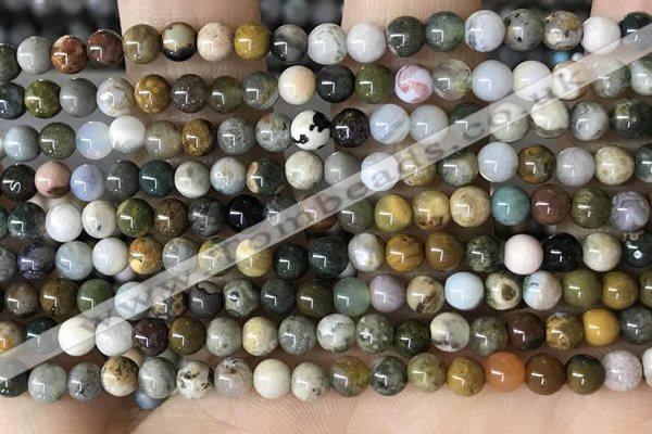 CAA4920 15.5 inches 4mm round ocean agate beads wholesale